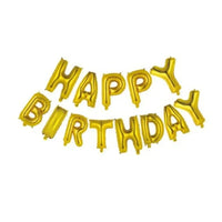 Happy Birthday Letter Ballonnen Goud 41 cm - Ballonnenshop.nl