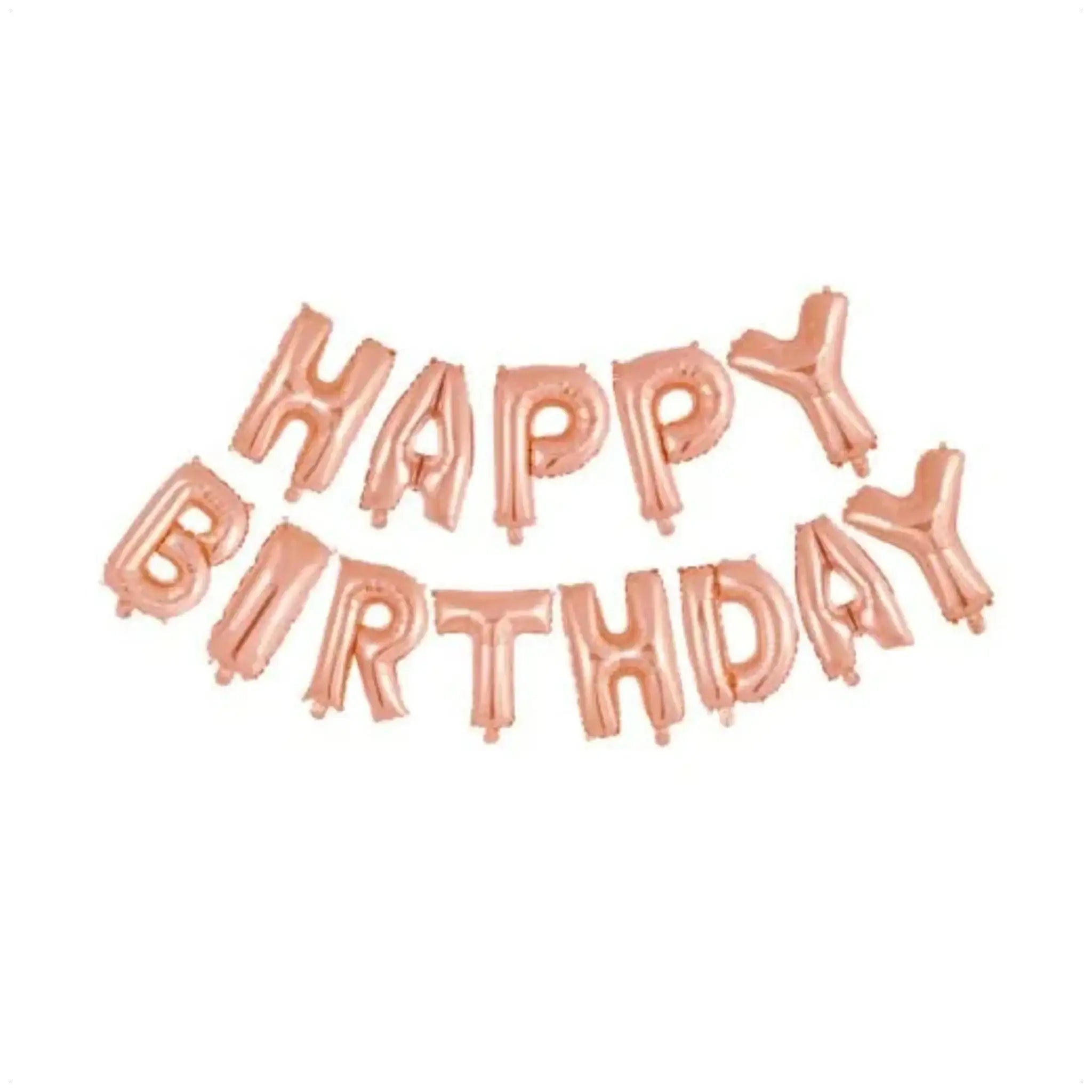 Happy Birthday Letter Ballonnen Rose Goud 41 cm - Ballonnenshop.nl