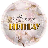 Happy Birthday Marmer Folie Ballon - 46 cm - Ballonnenshop.nl