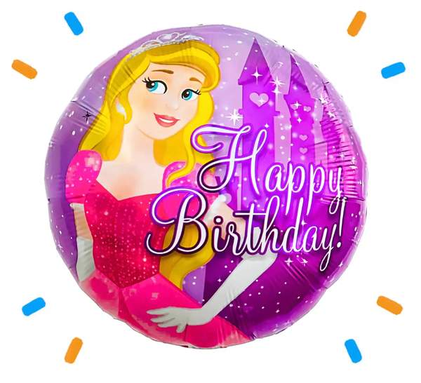 Happy Birthday Prinses Helium Ballon - Gevuld Met Helium - 45 cm - Ballonnenshop.nl