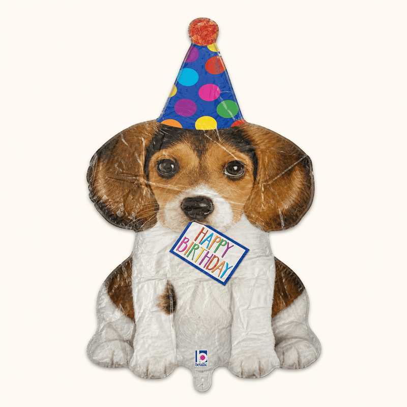 Happy Birthday Puppy Folie Ballon - 104 cm - Ballonnenshop.nl