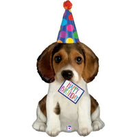Happy Birthday Puppy Folie Ballon - 104 cm - Ballonnenshop.nl