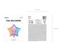 Happy Birthday Ster Folie Ballon 40 cm - Ballonnenshop.nl