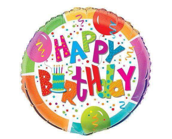 Happy Birthday Taart Folie Ballon - 45 cm - Ballonnenshop.nl