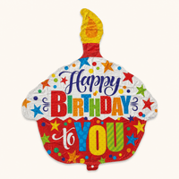Happy Birthday To You Cupcake Folie Ballon - 46 cm - Ballonnenshop.nl