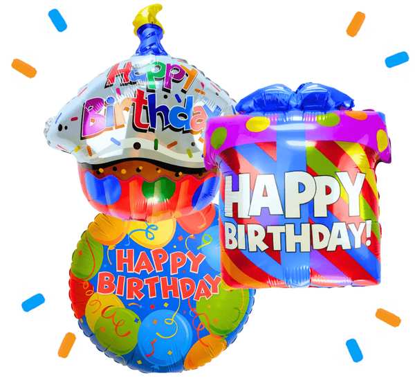 Happy Birthday Trosje Helium Ballonnen - Gevuld Met Helium - 46 cm - Ballonnenshop.nl