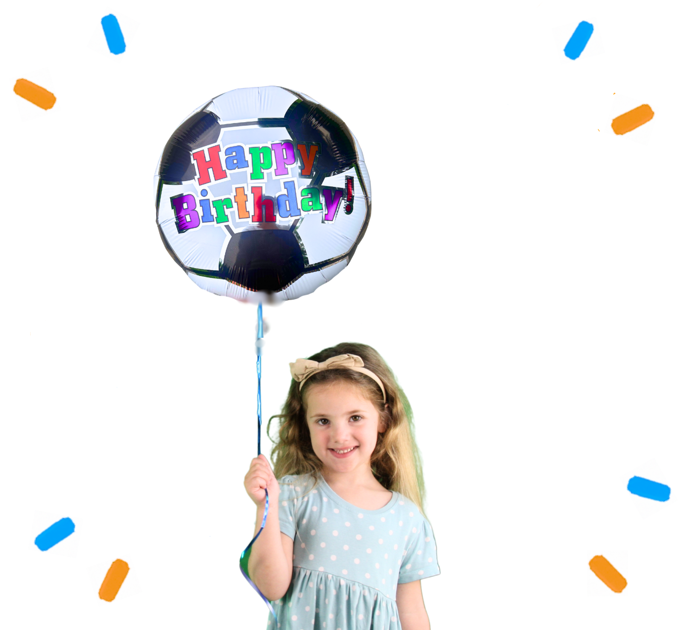 Happy Birthday Voetbal Helium Ballon - Gevuld Met Helium - 45 cm