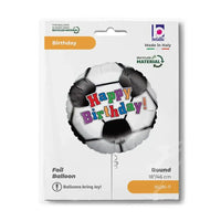 Happy Birthday Voetbal Folie Ballon - 45 cm - Ballonnenshop.nl