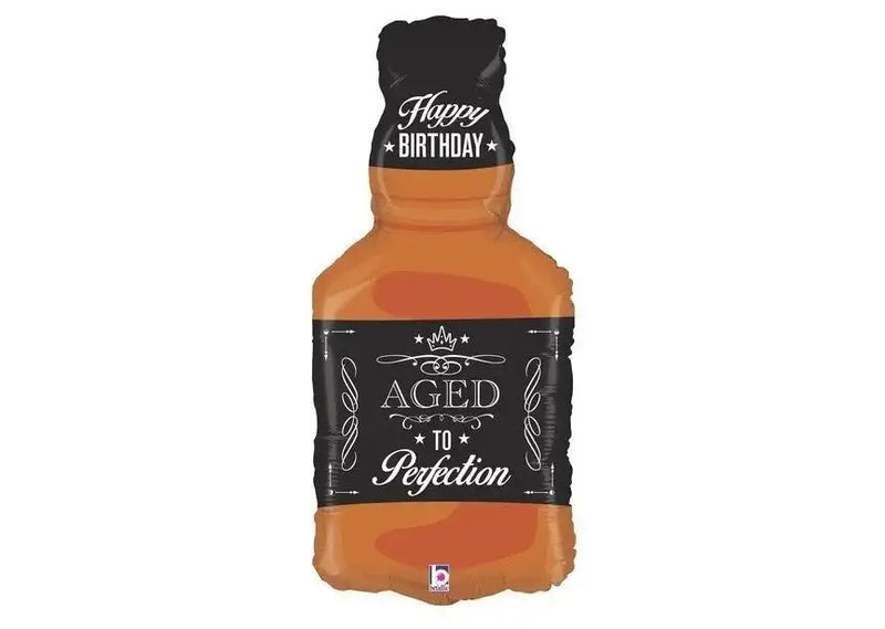 Happy Birthday Whiskey Fles - Folie Ballon - 86 cm - Ballonnenshop.nl