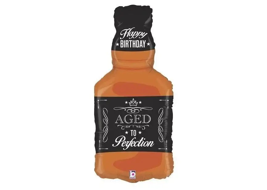 Happy Birthday Whiskey Fles - Folie Ballon - 86 cm - Ballonnenshop.nl
