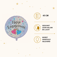 Happy Engagement Folie Ballon - 45 cm - Ballonnenshop.nl