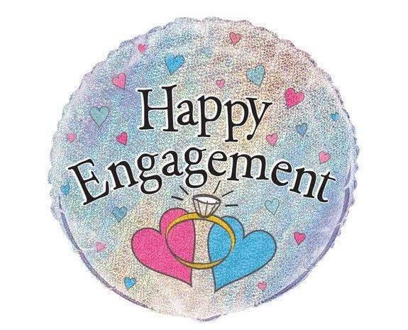 Happy Engagement Folie Ballon - 45 cm - Ballonnenshop.nl