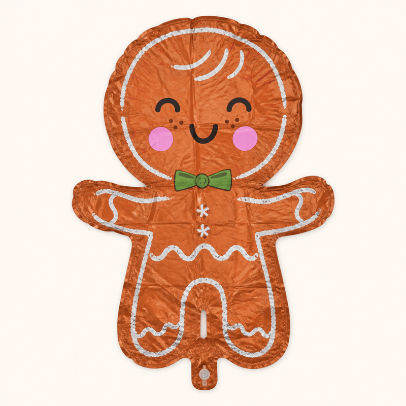 Happy Gingerbread Man Folie Ballon - kerst - 78 cm - Ballonnenshop.nl