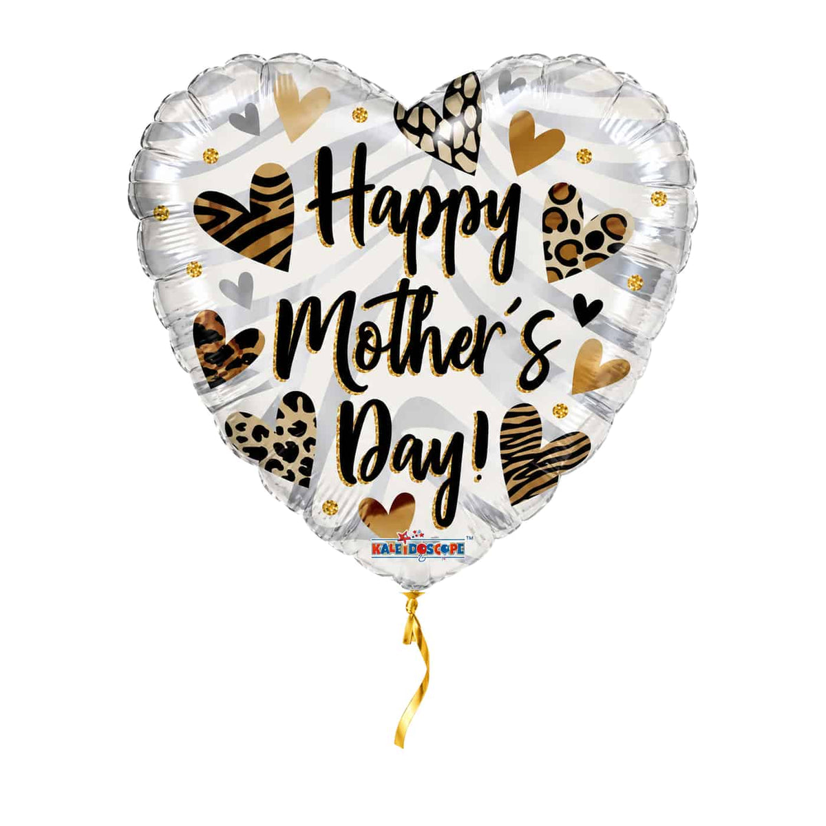 Happy Mother's Day Helium Ballon – met helium gevuld, met gouden lint