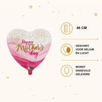 Happy Mother's Day Pretty Pink Folie Ballon - 46 cm - Ballonnenshop.nl