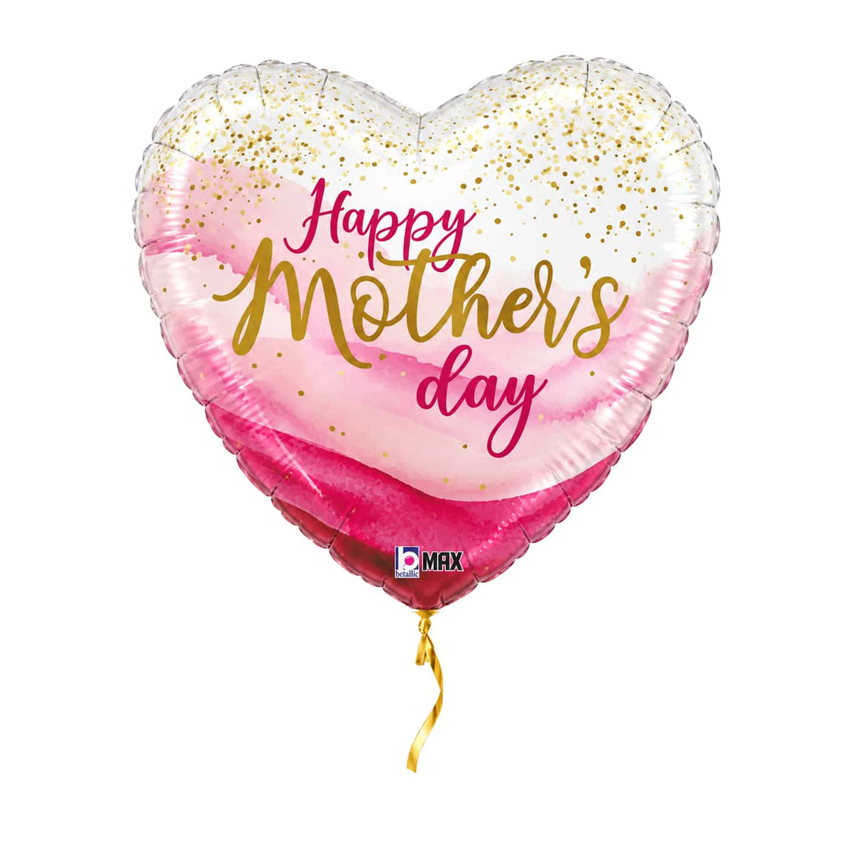 Happy Mother's Day Pretty Pink – met helium gevuld, met gouden lint