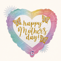 Happy Mother's Day Vlinders Folie Ballon - 46 cm - Ballonnenshop.nl