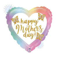 Happy Mother's Day Vlinders Helium Ballon - Gevuld Met Helium - 46 cm - Ballonnenshop.nl