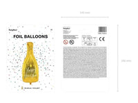 Happy New Year Champagne Fles Folie Ballon 82 cm - Ballonnenshop.nl
