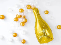 Happy New Year Champagne Fles Folie Ballon 82 cm - Ballonnenshop.nl