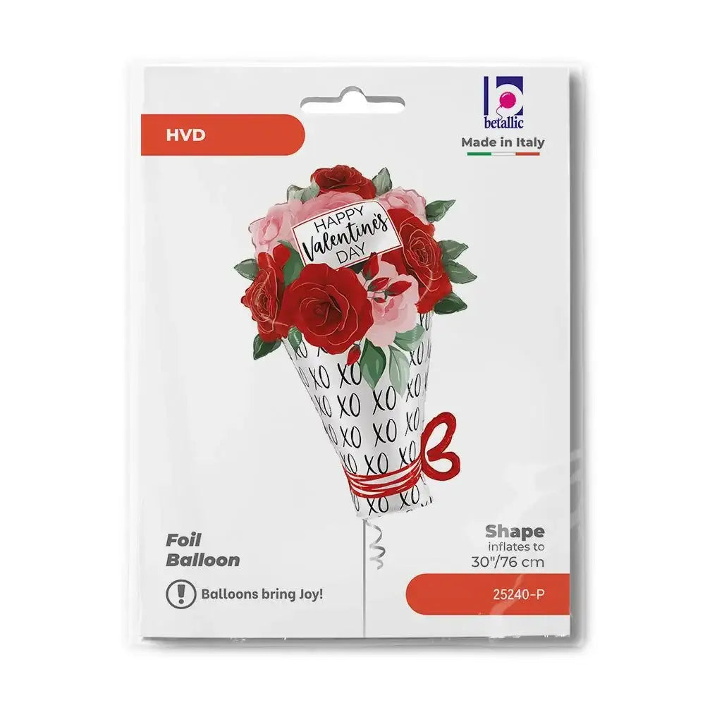 Happy Valentine's Day Boeket Folie Ballon - 76 cm - Ballonnenshop.nl