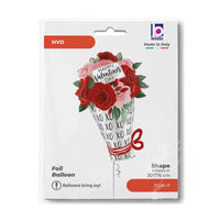 Happy Valentine's Day Boeket Folie Ballon - 76 cm - Ballonnenshop.nl