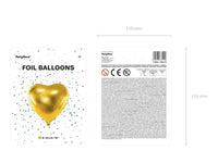 Hart Ballon Goud 45 cm - Ballonnenshop.nl