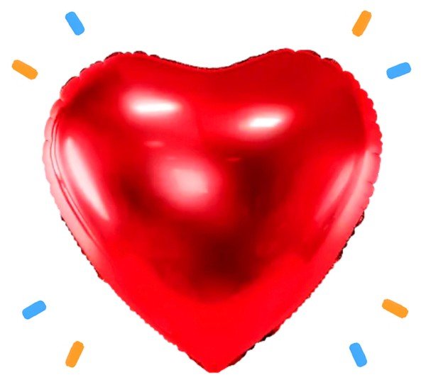 Hart Ballon Rood - Gevuld Met Helium - 46 cm - Ballonnenshop.nl