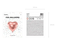 Hart Ballon Rose Goud 45 cm - Ballonnenshop.nl