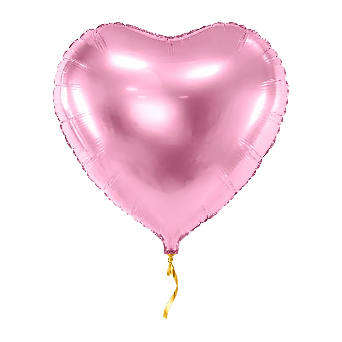 Hart Ballon Roze – 46 cm – met helium gevuld, met gouden lint