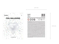 Hart Ballon Wit 45 cm - Ballonnenshop.nl