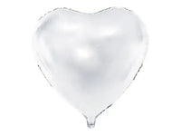 Hart Ballon Wit - Gevuld Met Helium - 46 cm - Ballonnenshop.nl