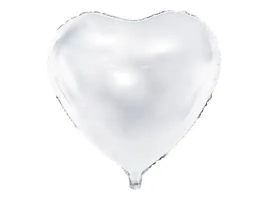 Hart Ballon Wit - Gevuld Met Helium - 46 cm - Ballonnenshop.nl