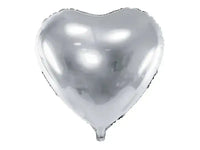 Hart Ballon Zilver 61 cm - Ballonnenshop.nl