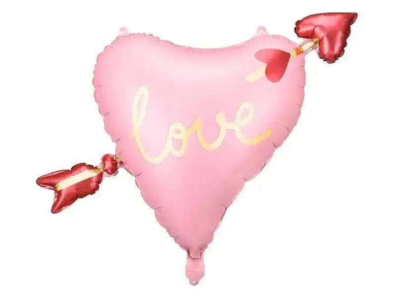 Hart Met Pijl Folie Ballon - 76 cm - Ballonnenshop.nl