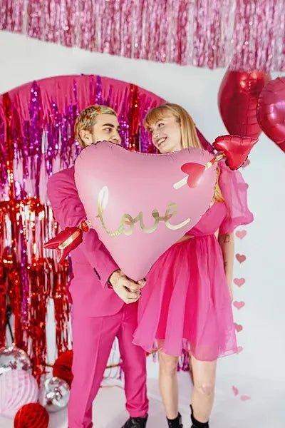 Hart Met Pijl Folie Ballon - 76 cm - Ballonnenshop.nl