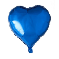 Hartballon Blauw 46 cm - leeg - Ballonnenshop.nl