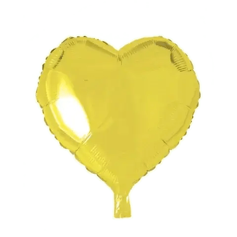 Hartballon Geel 46 cm - leeg - Ballonnenshop.nl