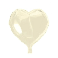Hartballon Ivory 46 cm - leeg - Ballonnenshop.nl