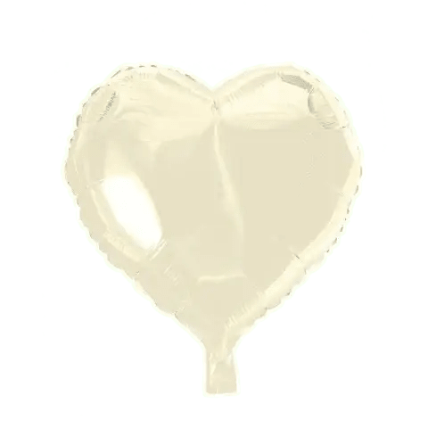 Hartballon Ivory 46 cm - leeg - Ballonnenshop.nl
