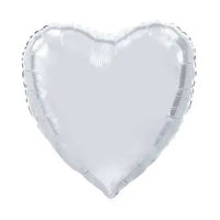 Hartballon Zilver 91 cm - leeg - Ballonnenshop.nl