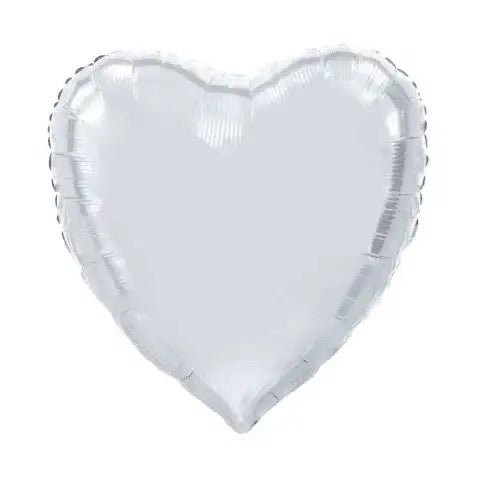 Hartballon Zilver 91 cm - leeg - Ballonnenshop.nl