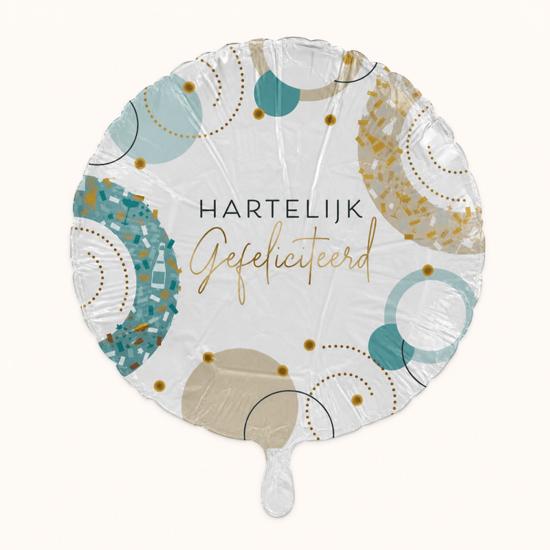 Hartelijk Gefeliciteerd Folie Ballon - 43 cm - Ballonnenshop.nl