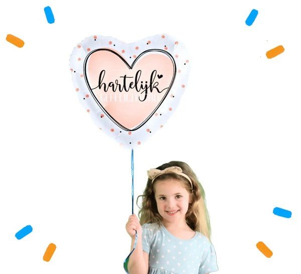 Hartelijk Gefeliciteerd Helium Ballon Gevuld Met Helium - 46 cm - Ballonnenshop.nl
