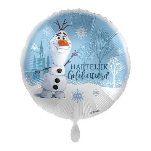 Hartelijk Gefeliciteerd Olaf Folie Ballon - 43 cm - Ballonnenshop.nl