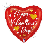 Hartjes Ballon - Happy Valentine's day - 45 cm - Ballonnenshop.nl