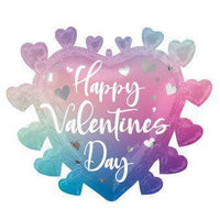 Hartjes Ballon - Happy Valentines Day - 68 cm - Ballonnenshop.nl