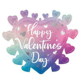 Hartjes Ballon - Happy Valentines Day - 68 cm - Ballonnenshop.nl