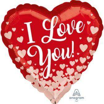Hartjes Ballon - I Love You - 43 cm - Ballonnenshop.nl