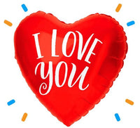 Hartjes Ballon I Love You - Gevuld Met Helium - 45 cm - Ballonnenshop.nl